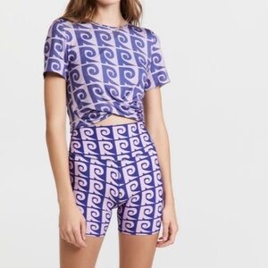 NWT Rhode naomi bike short orchid monogram